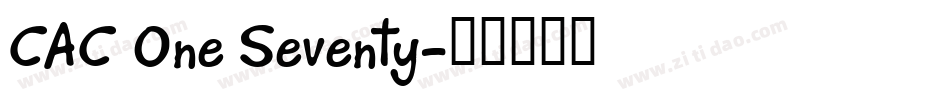 CAC One Seventy字体转换